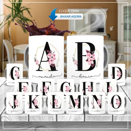 ALFABETO-001 - FLORAL