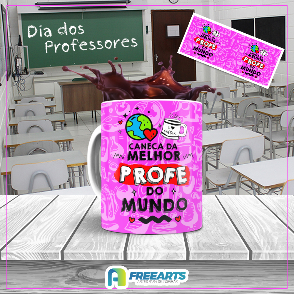 PROFESSOR-014 - Caneca da melhor profe